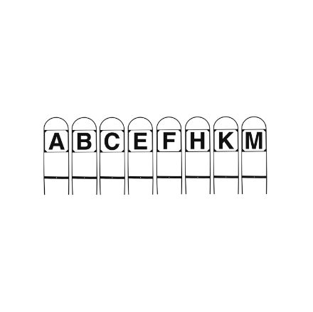 DRESSAGE MARKERS IN IRON SET OF 8 PCS  ABCEFHKM