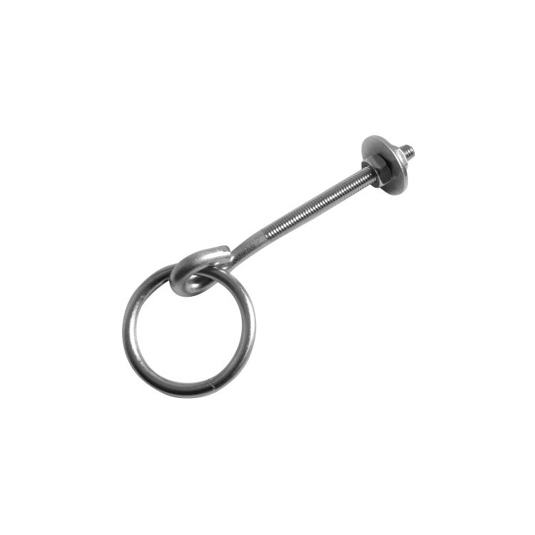 SHORT STEEL PLATE SCREW EYE RING