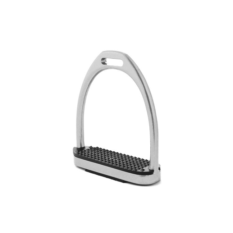 ALUMINUM STIRRUPS WITH RUBBER PADS 10 CM