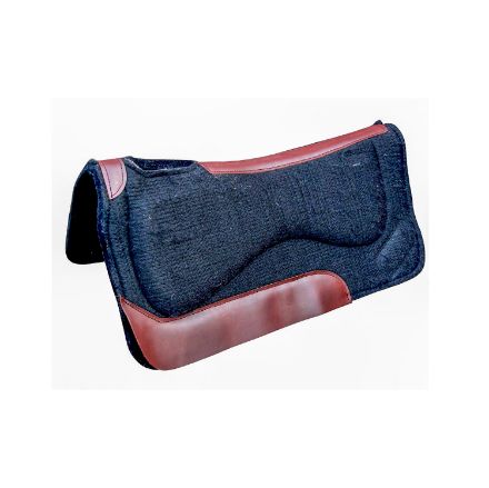 POOL'S FELT SADDLE PAD WITH LEATHER REINFORCEMENTS AND RUBBER PADDING