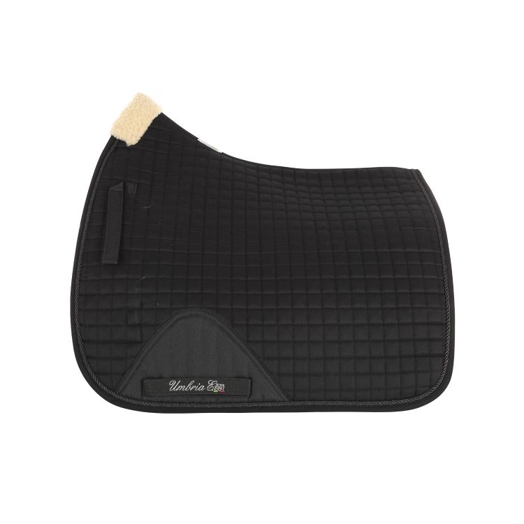 DRESSAGE SADDLE PAD IN SHAPED COTTON WITH ECO WOOL