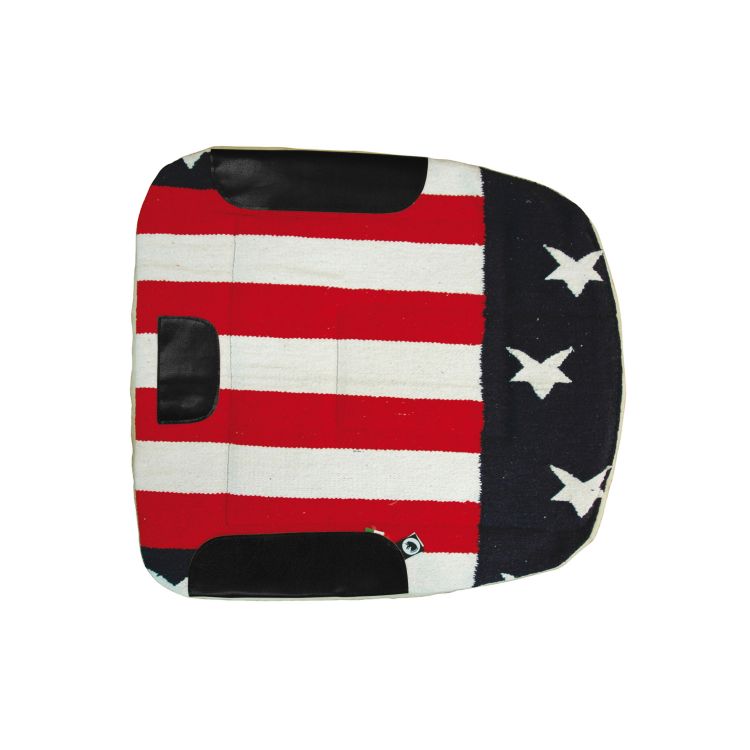 BARREL SADDLE PAD USA FLAG SYNT