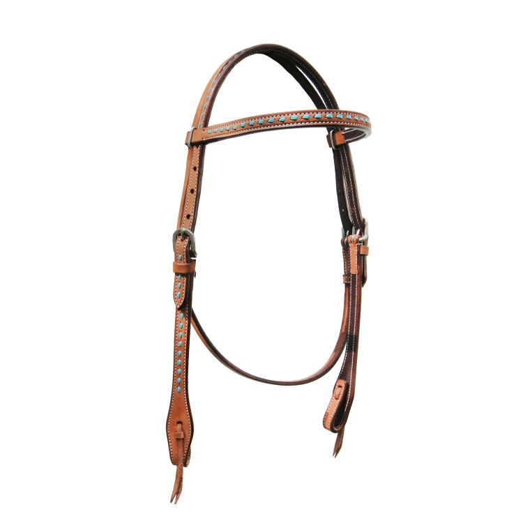 POOL'S WESTERN HEADCOLLAR TURQUOISE INSERT