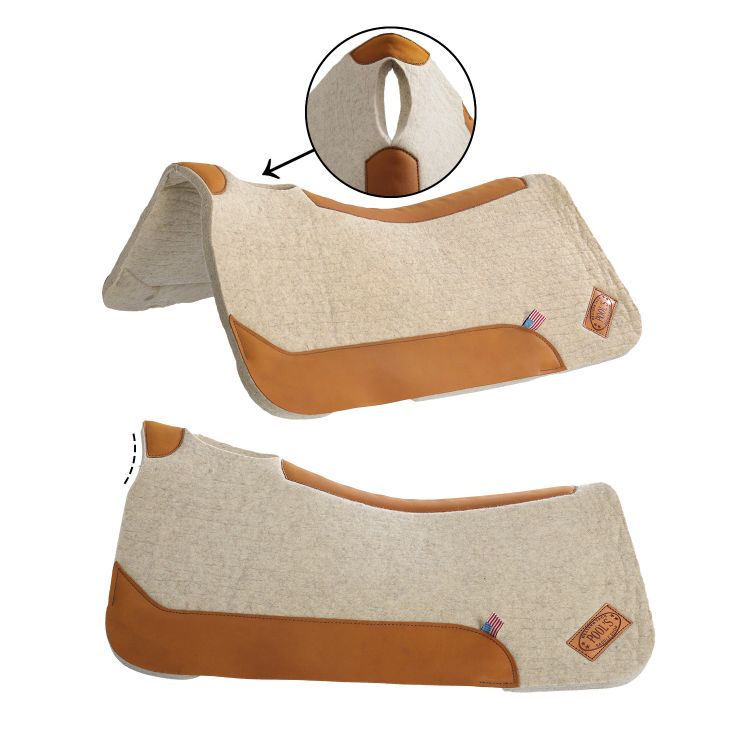 3/4" WOOL FELT CONTOUR SADDLE PAD