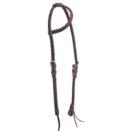 POOL'S ONE EAR HEADSTALL 23748 WITH SNAKE TOOLING