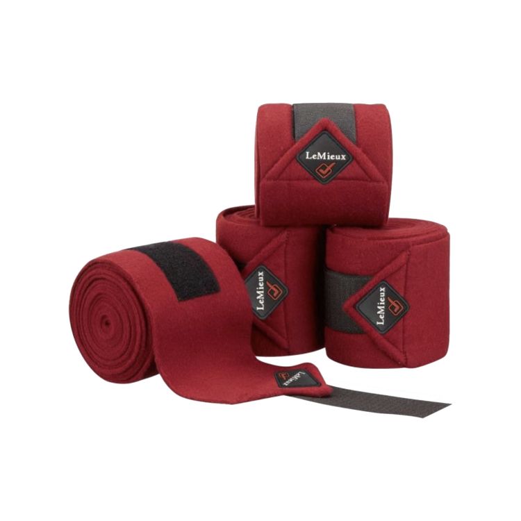 LEMIEUX POLO BANDAGES BURGUNDY SET OF 4