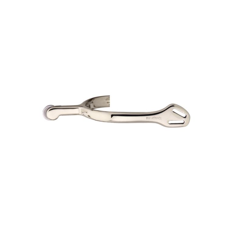 Balkenhol spurs for men with Balkenhol fastening - German Silver highly polished, 40 mm rounded