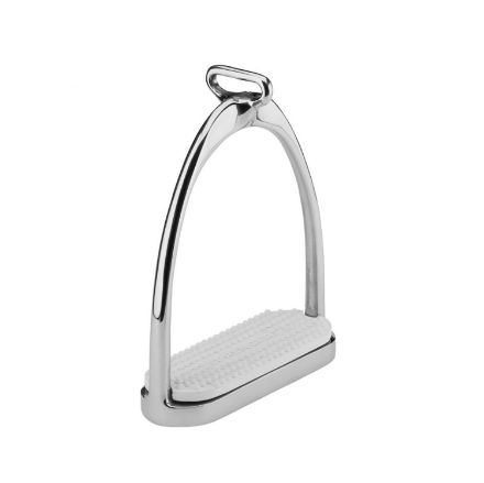 ISI-STIRRUPS - STAINLESS STEEL, SIZE 120 MM WITH WHITE RUBBER PAD