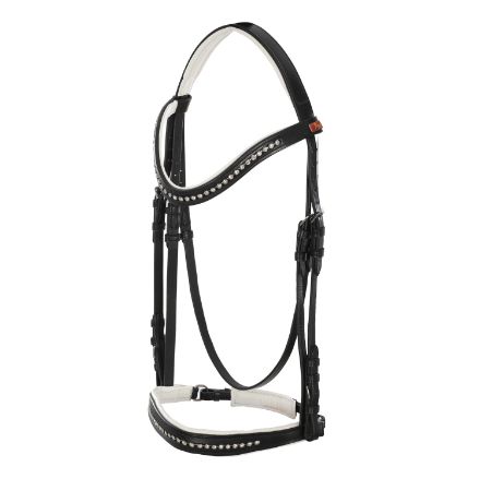 DRESSAGE BRIDLE NOSE BAND WITH GLITTER
