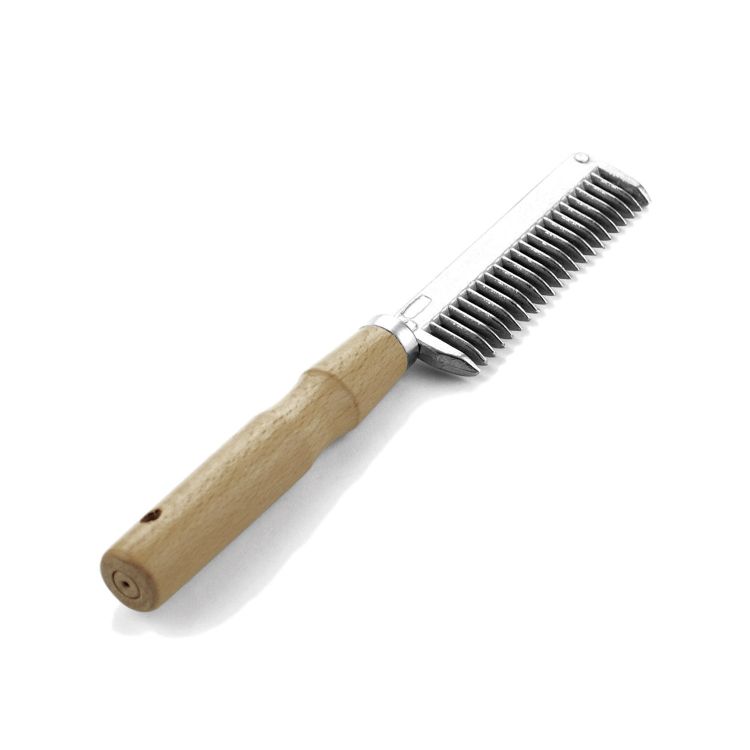 ALUMINUM COMB WOODEN HANDLE