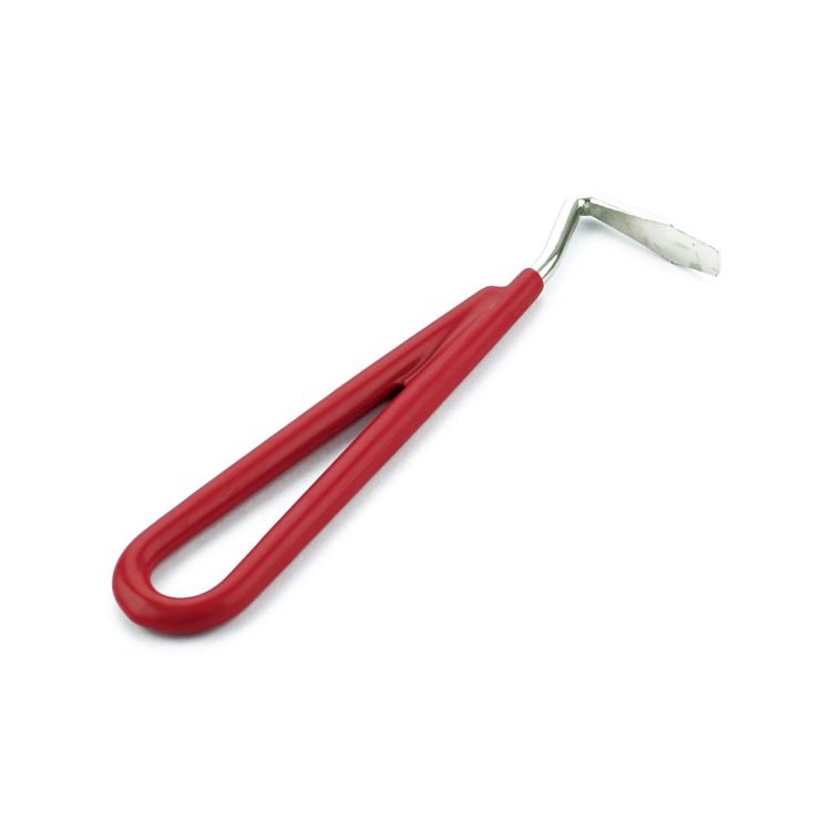 HOOF PICK WITH RUBBER COVERED HANDLE
