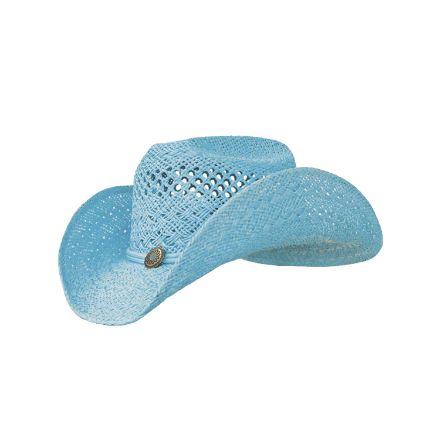 WOMAN COLOURED STRAW HAT