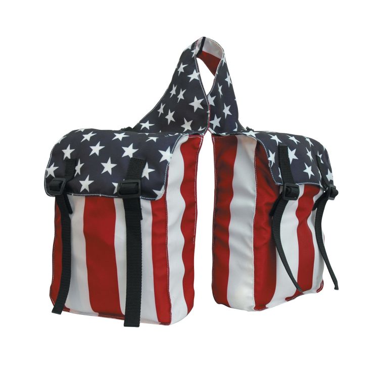 USA FLAG PATTERN SADDLEBAG