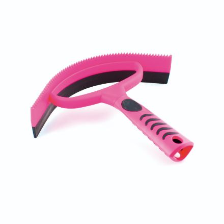 PLASTIC CURVED SWEAT SCRAPER WITH HANDLE