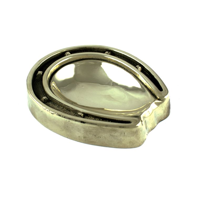 BRASS HORSESHOE ASHTRAY