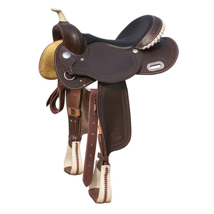 BARREL COLORED SEAT RAWHIDE 5020 POOL'S SADDLE BROWN SEAT