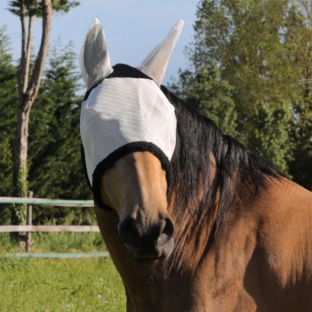 PVC ANTI-FLY MASK WITH EARS COVER AND VELCRO CLOSURE