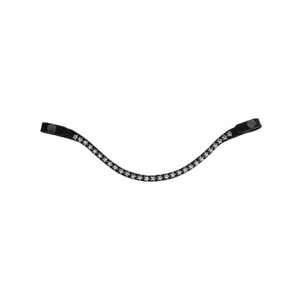 ACAVALLO BROWBAND WITH ROUND CRYSTAL STARRY CRYSTAL