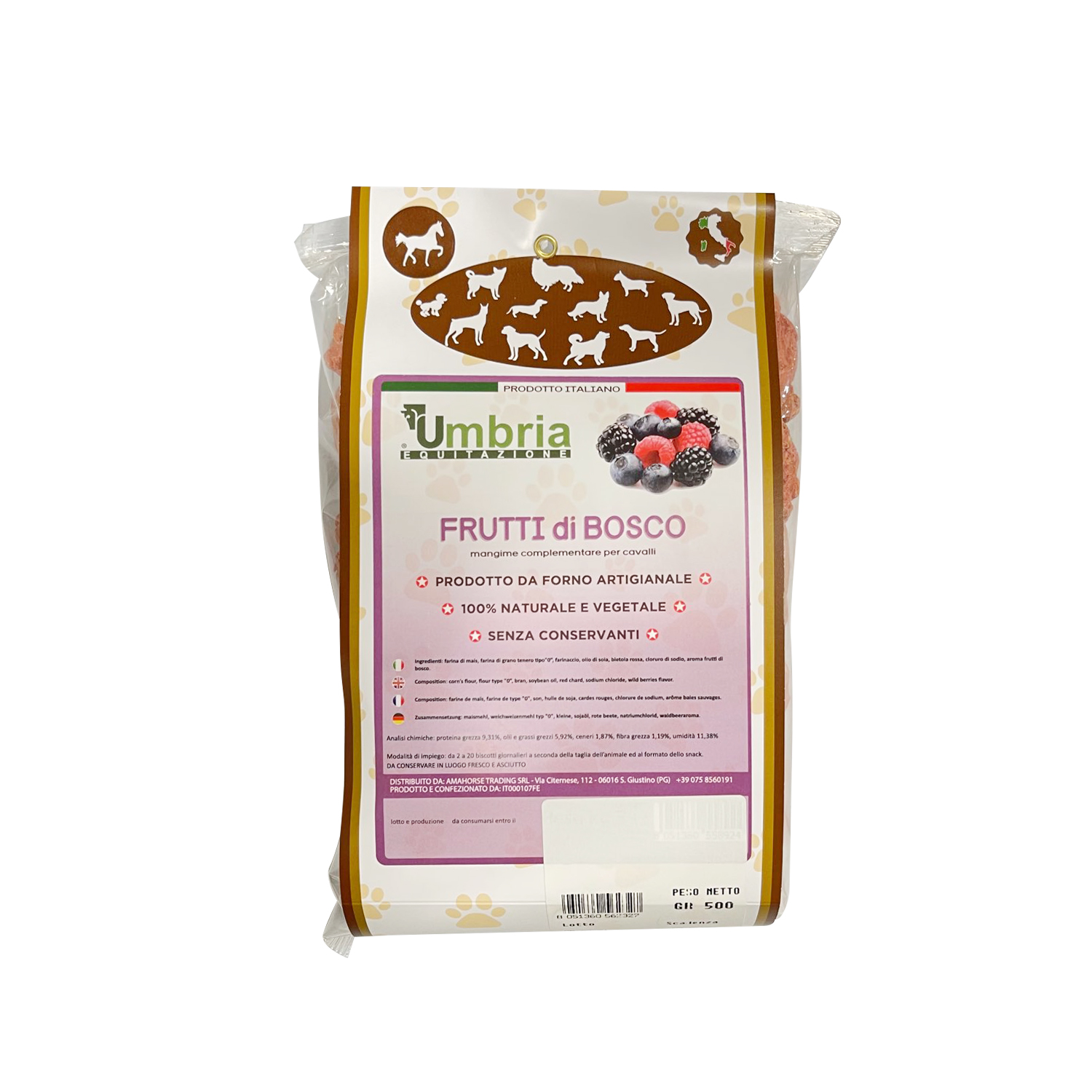 BISCOTTI FRUTTI DI BOSCO (500 GR). Amahorse Trading srl