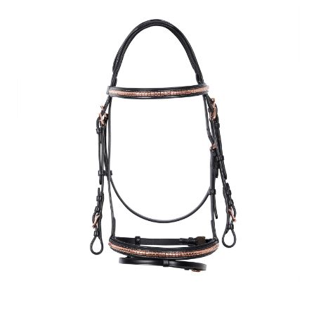 CLINCHER BRIDLE MODEL WITH ROSE GOLD FITTINGS WITHOUT REINS