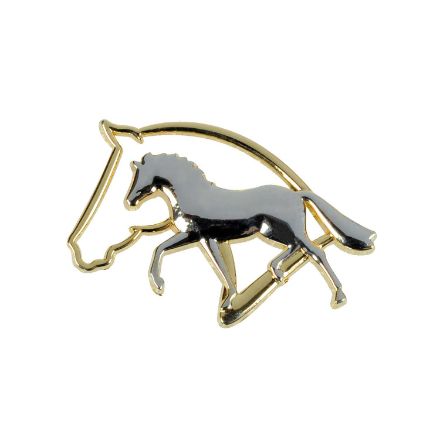Brooch with horse head silhouette