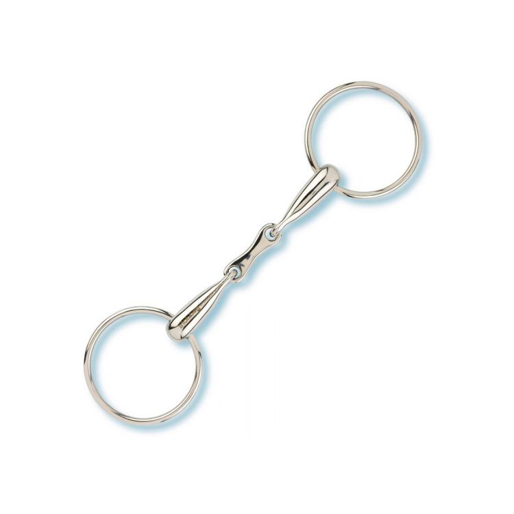 STUBBEN HOLLOW SNAFFLE BIT, FRENCH LINK, THICKNESS 20MM, RING 75MM (1 PC)