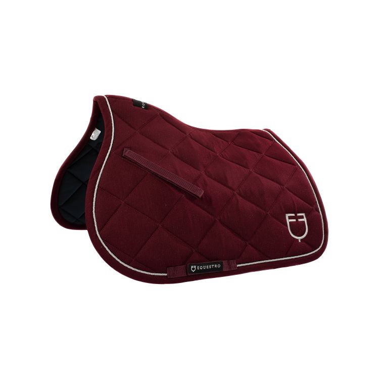 Jumping saddle pad in cotton with trimmings with logo