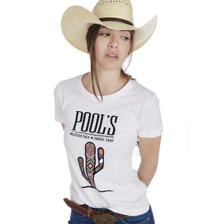 Women's slim fit t-shirt with cactus totem