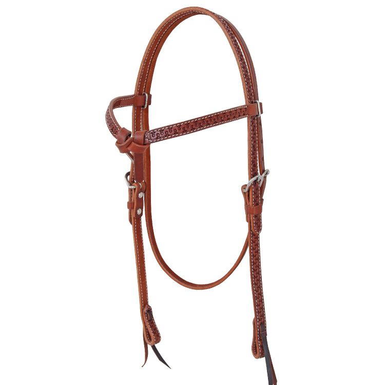 POOL'S BROWBAND HEADSTALL 23747 WITH SNAKE TOOLING