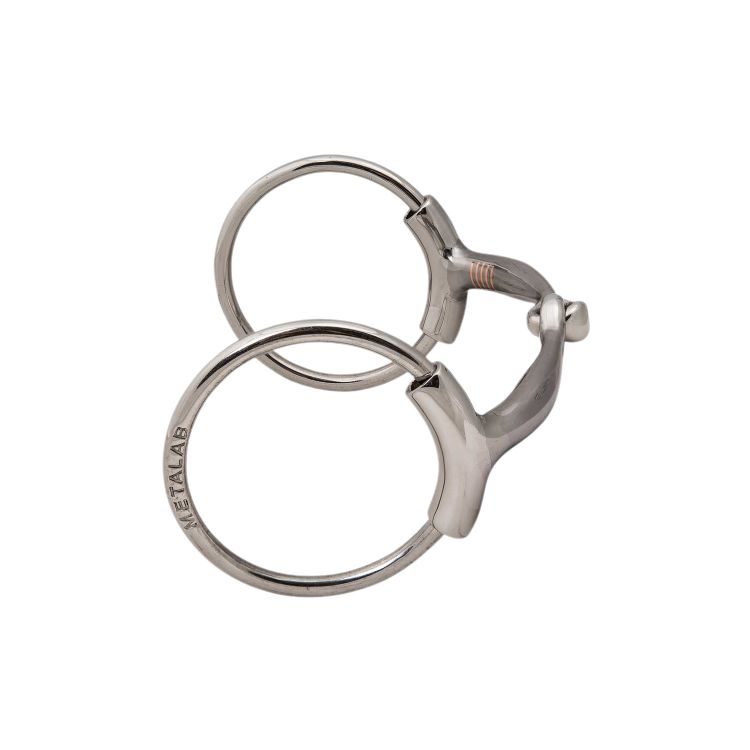 BF ANTI-COLLAPSE JOINTED SNAFFLE CURVED COPPER INLAYS 12MM