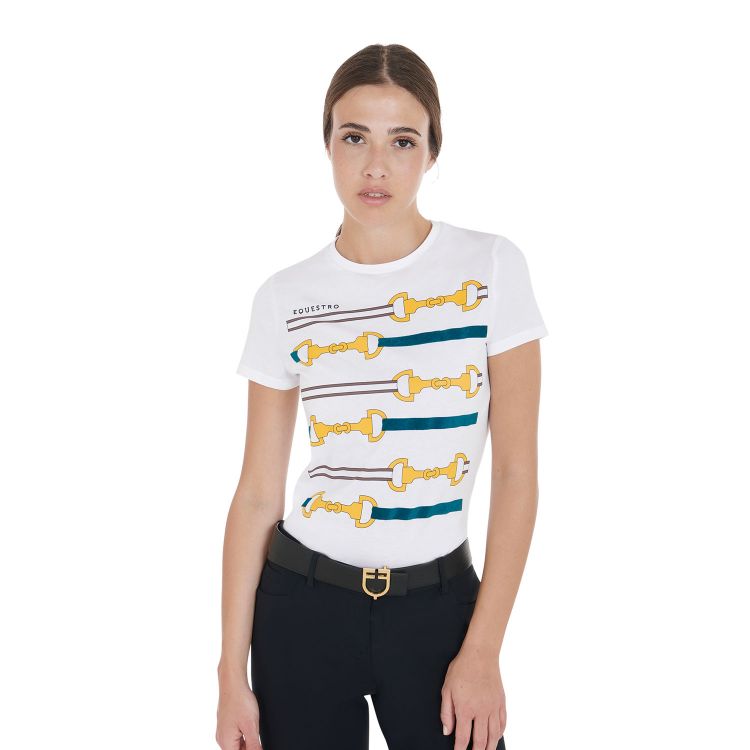 Women's slim fit t-shirt with bits print