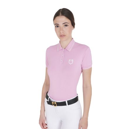 Women's slim fit polo shirt in breathable fabric