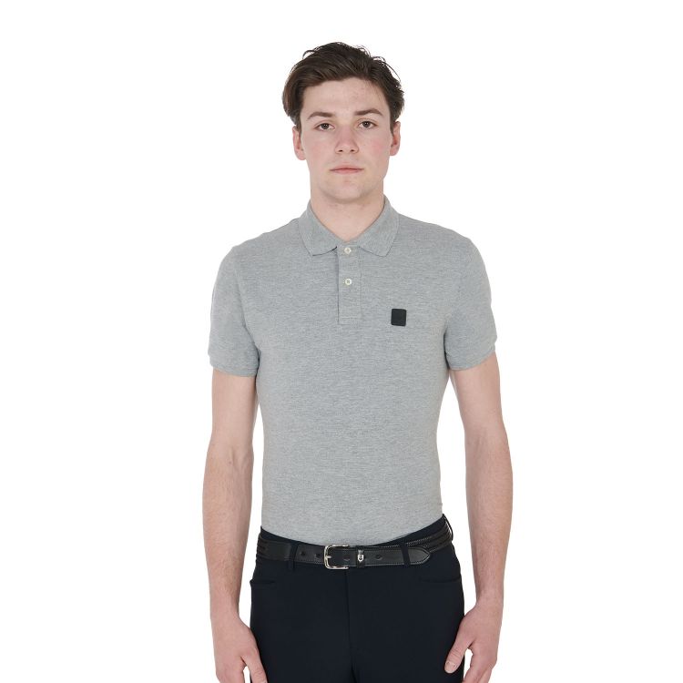 Men's slim fit polo shirt in premium stretch fabric