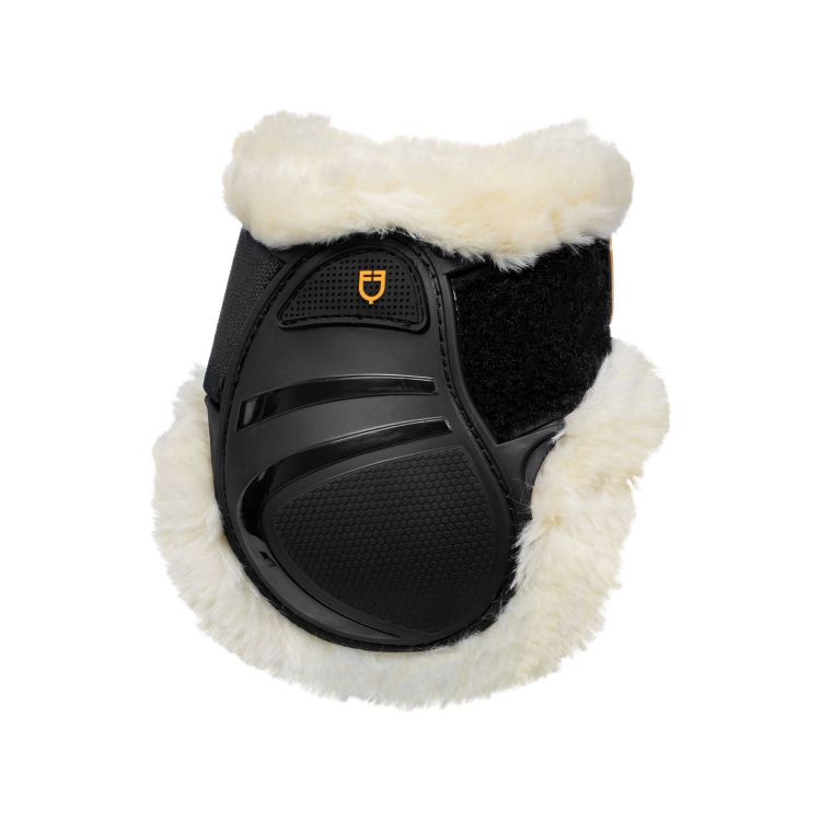 Young horse fetlock boots in TPU and synthetic sheepskin