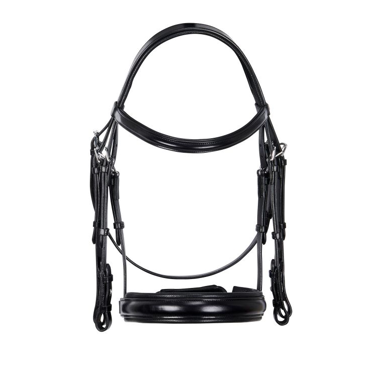 Leather dressage bridle without reins