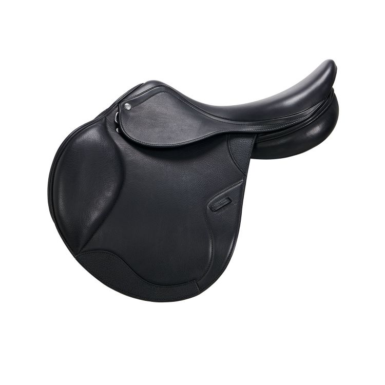 Jumping saddle double leather