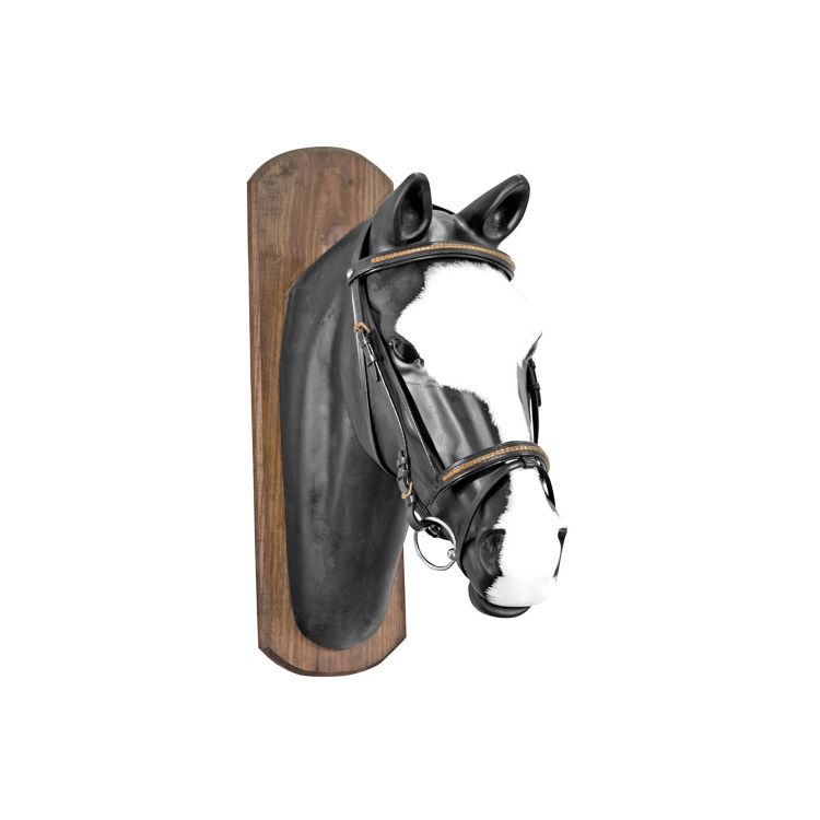 DERBY BRIDLE WITH  GOLD CLINCHER AND RUBBER REINS