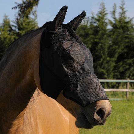 PVC ANTI-FLY MASK WITH EARS COVER AND ZIP
