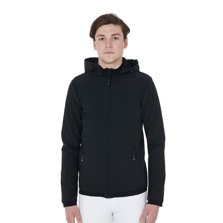 Men's slim fit softshell jacket with internal fleece