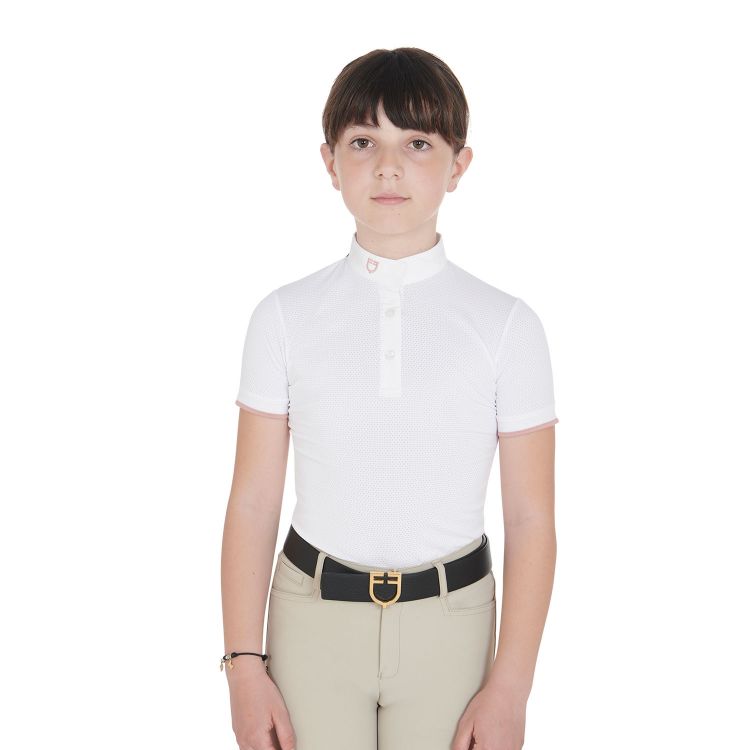 Girls' slim fit breathable competition polo shirt