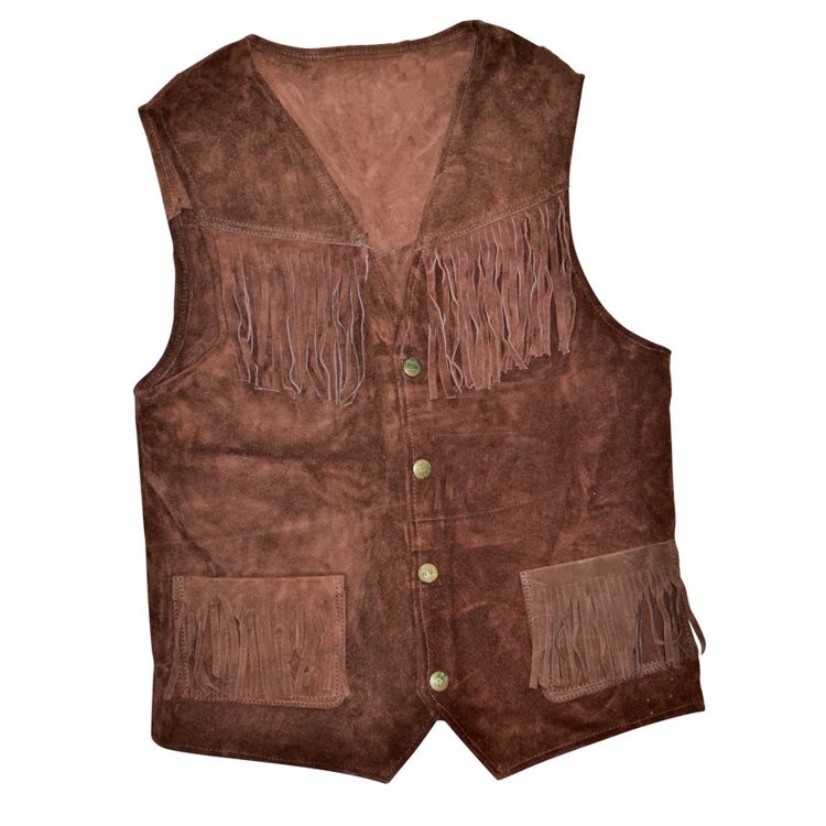 VEST IN SUEDE WITH FRINGES