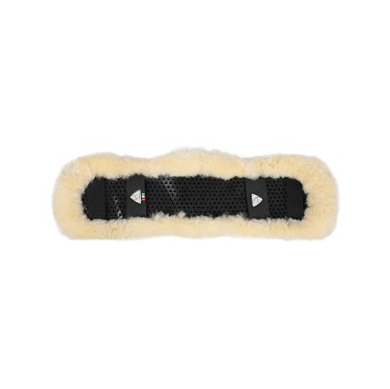 ACAVALLO SHAPED CLASSIC GEL SHORT GIRTH SAVER WITH SHEEPSKIN