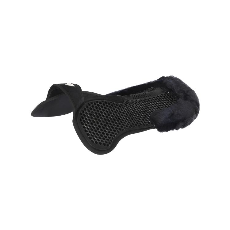 ACAVALLO WITHERS FREE HEXAGONAL GEL PAD WITH MICROPILE AND BACK SHEEPSKIN EDGE