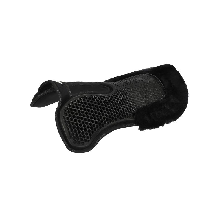 ACAVALLO WITHERS FREE HEXAGONAL GEL PAD WITH FRONT RISER, MEMORY FOAM AND BACK SHEEPSKIN EDGE