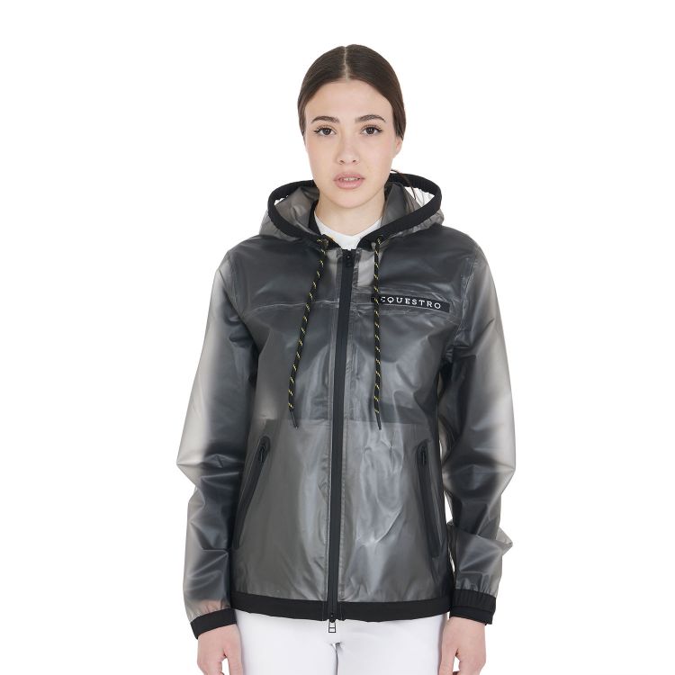 Women's transparent technical raincoat