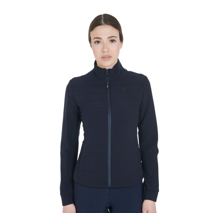 Women's jacket in technical and perforated fabric