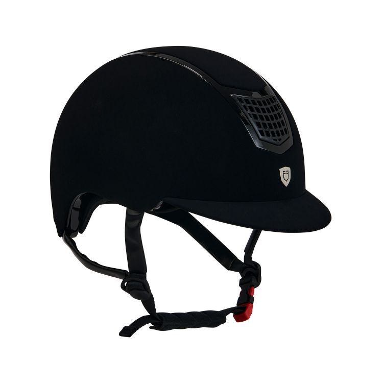 Helmet with colored velvet frame