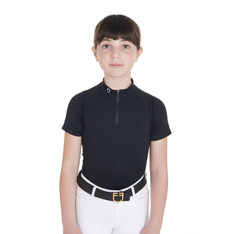 Kids' slim fit training polo shirt high performance