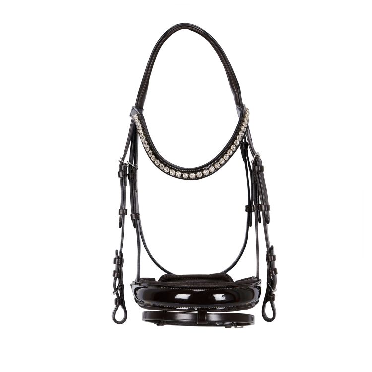 Leather english bridle with strass