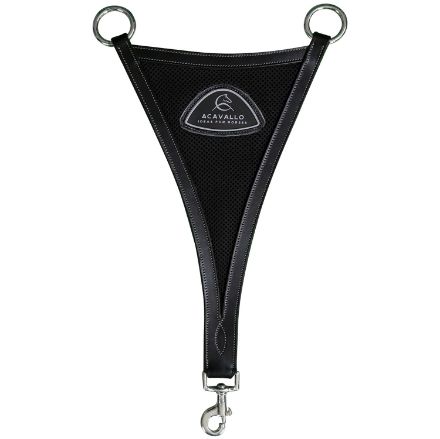 ACAVALLO LEATHER BIB MARTINGALE WITH MESH INSERT